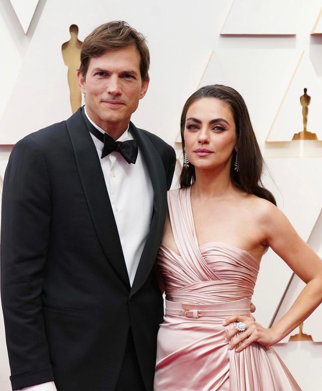 Mila Kunis with her husband Ashton Kutcher.